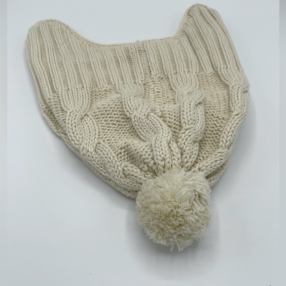 BABY GAP Cable Knit Winter Hat Cream Beige Size M/L - Picture 4 of 8